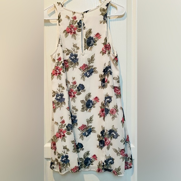 Abercrombie & Fitch Sleeveless Chiffon Floral Print A-line Mini Dress - Picture 5 of 6